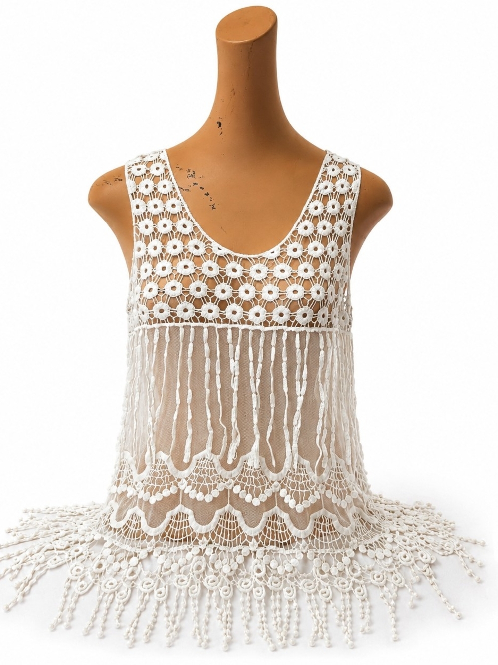 Y2k Say What? Crochet Tank Top - Women's Medium